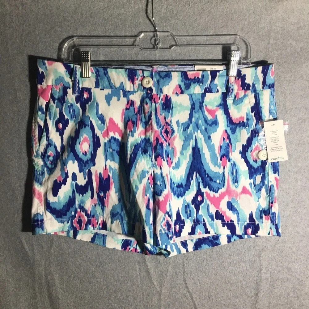 Womens NWT Crown & Ivy Shorts Caroline Petite Colorful Spring Summer Casual